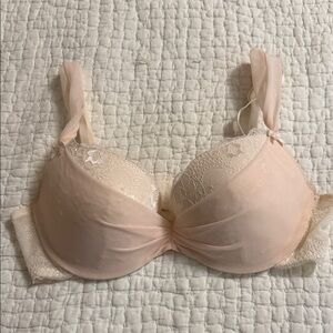 Adore Me Blush Lace & Mesh Push-Up Bra